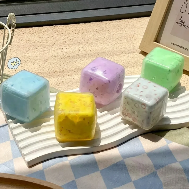 Fidget Cube Original - Blockfüllung, Ton, Butterwürfel, sensorisches Fidget-Squeeze-Ball-Spielzeug, handgefertigt,