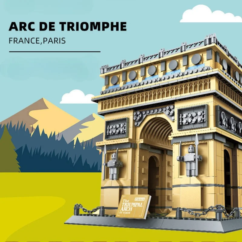 Lego Set Creator - Triumphbogen Frankreich Bausteine Weltberühmte Architektur Ziegel